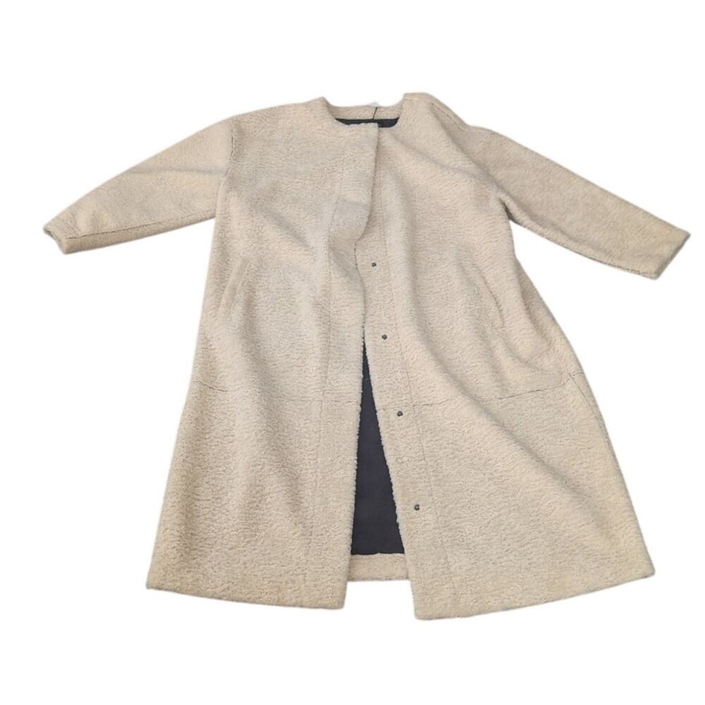 Something Navy Cream Wool Blend Peacoat – Size 1X – NWT – Faux Suede Lining - Picture 2 of 5
